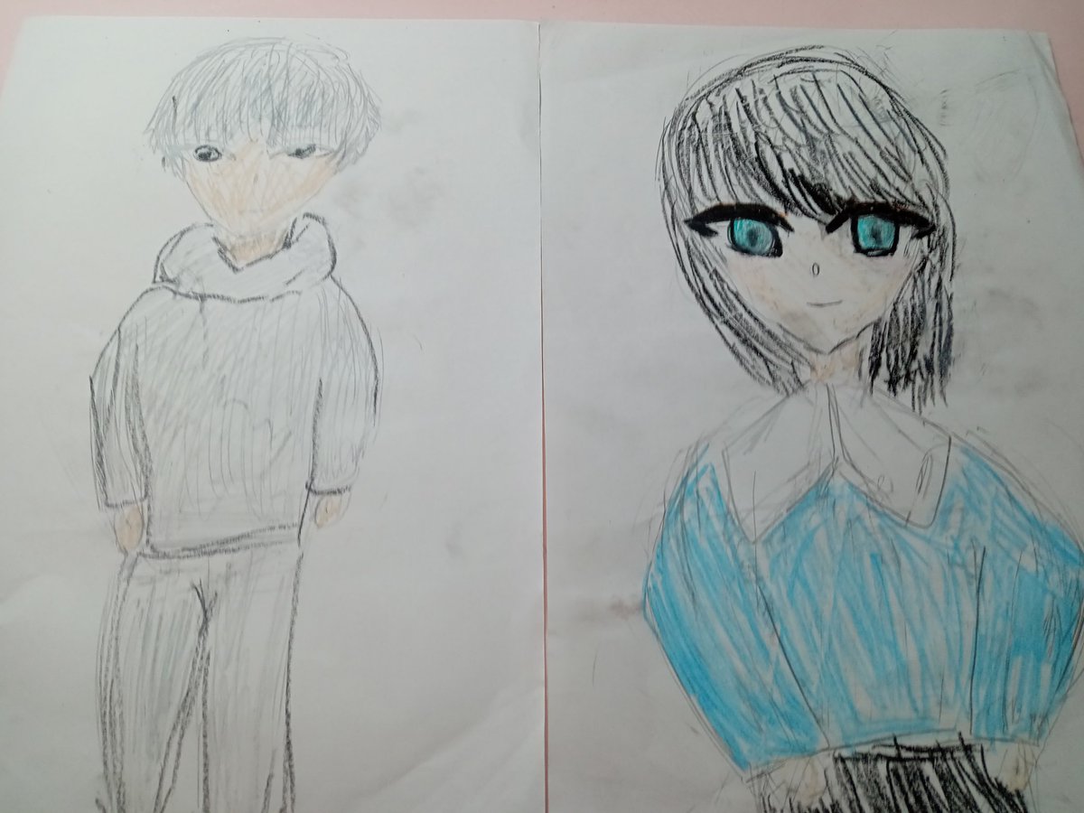 #過去絵

 #イラスト

出てきた過去絵達！

下手くそだよね、

ごめんなさい