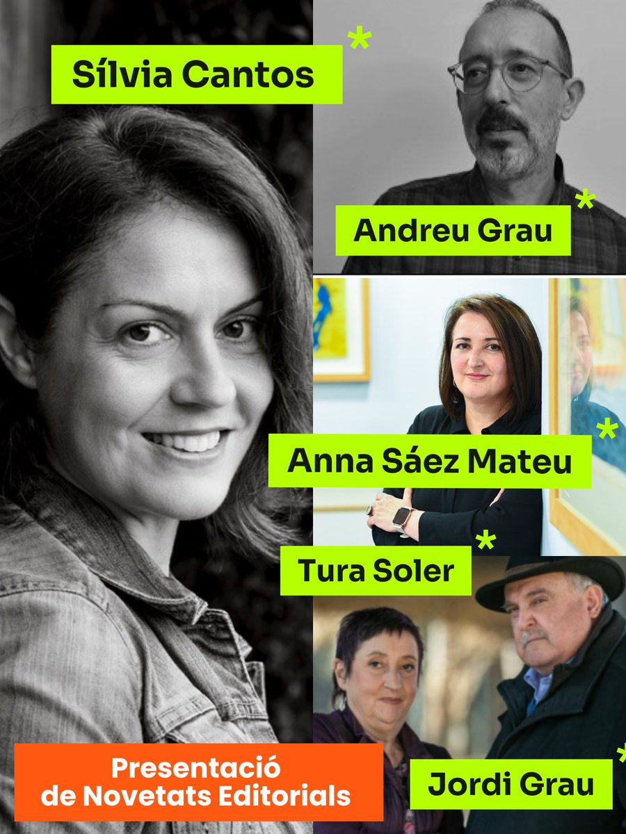 PremiadelMal's tweet photo. I a les 13:15h tindrem presentació de Novetats Editorials. Presenta Sílvia Cantos, qui conversarà amb Andreu Grau, Anna Sáez Mateu, Tura Soler i Jordi Grau. https://t.co/mTkyFE0EwV
