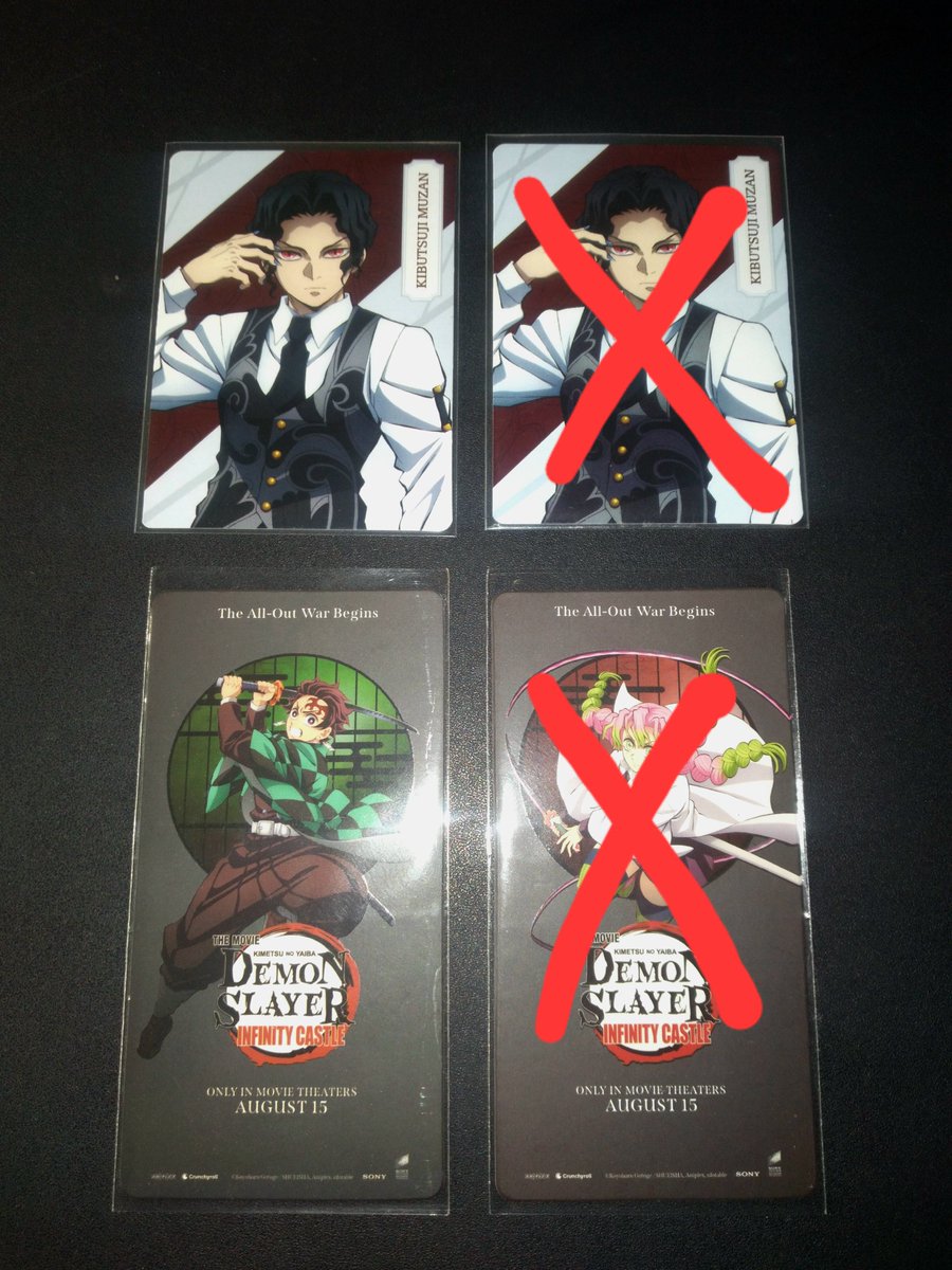 yuyudh's tweet photo. WTS! Demon Slayer merch

1. Card FamilyMart Muzan (80k)
2. CT CGV Tanjiro (27k)
3. 1 set 13 card FM non-demon (110k)
4. Cup FM (sisa yang di foto aja) 12k/pcs

Prefer COD Surabaya atau kirim manual free ongkir (ga ada akun marketplace, tapi totally trusted)

Dom SBY
wtt wts wtb https://t.co/gPyl1Q6E8m