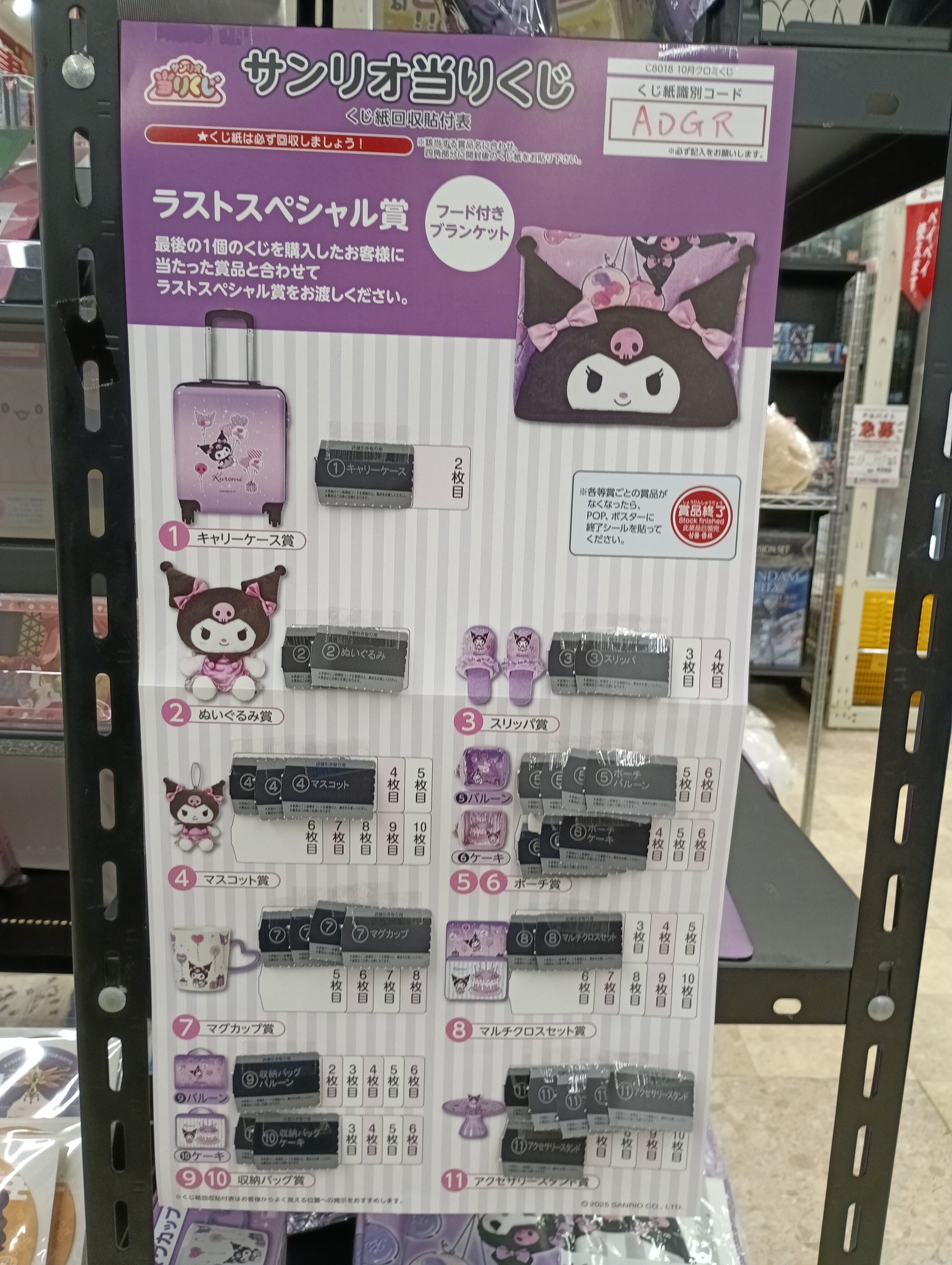 クロミ くじ キャリーケースとぬいぐるみセット クロミくじクロミ新品