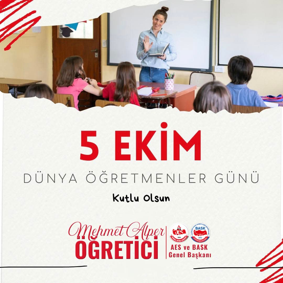 Öğretmenlerin hak ettiğini aldığı, gelişmiş ülkelerdeki meslektaşları gibi değer gördüğü, sorunlarının giderildiği günleri görmek için çalışmaya devam edeceğiz.
#5EkimDünyaÖğretmenlerGünü