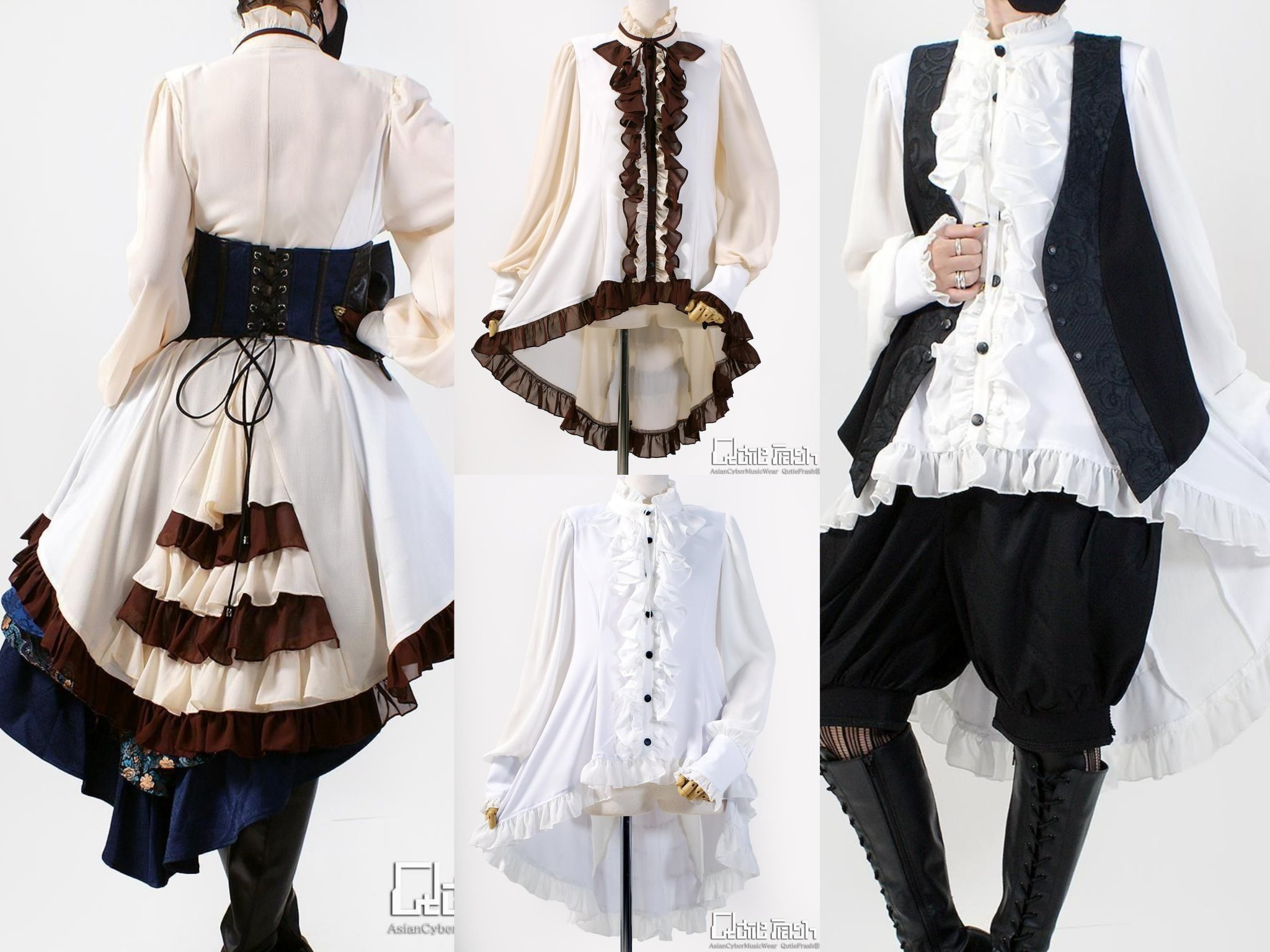 美品】Qutie Frash フリルインナーカットソー キューティーフラッシュ