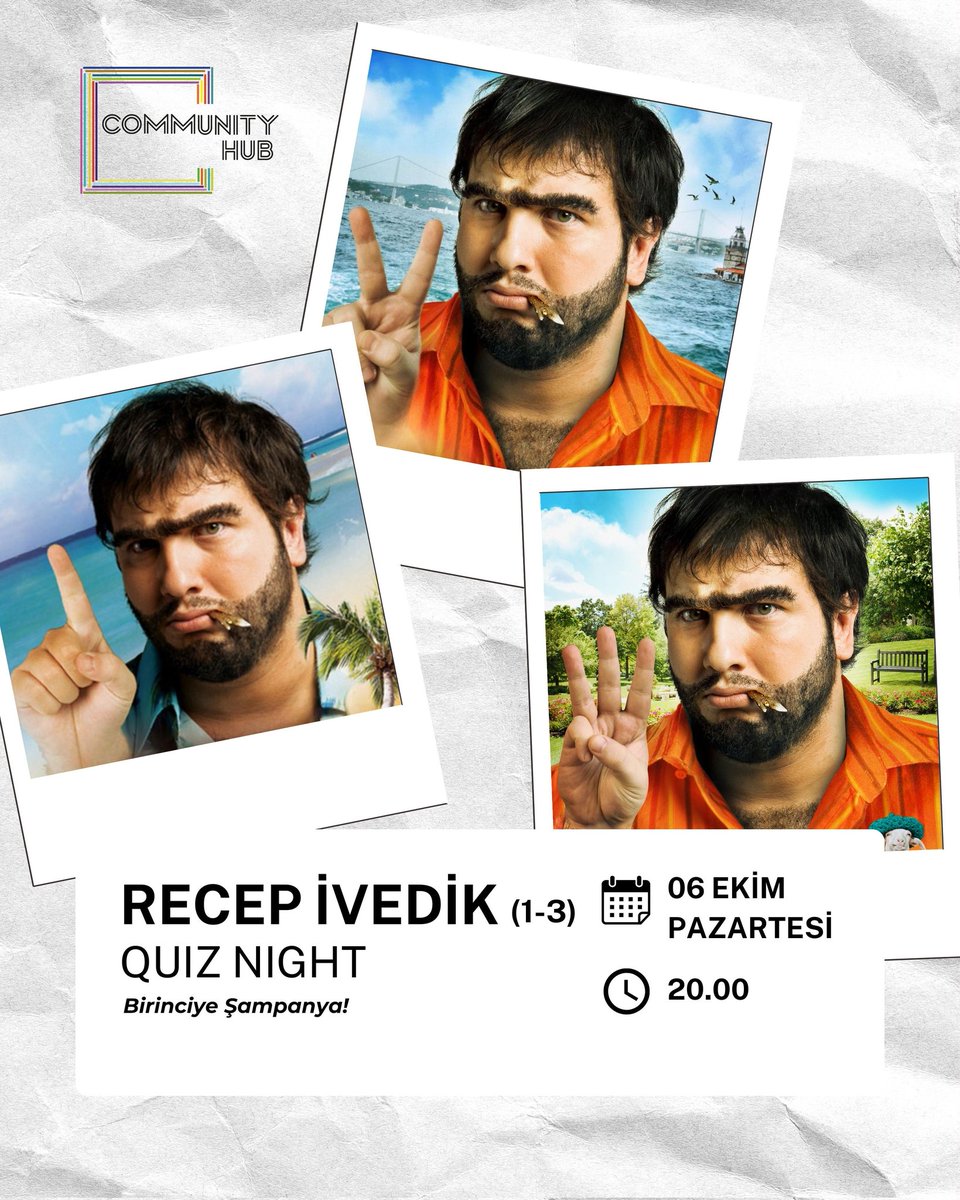 Recep'in metalciler atar yaptıktan sonra beraber söylediği şarkı nedir?

Recep İvedik Quiz Night 6 Ekim Pazartesi günü Community Hub Üst Kat'ta!
🎟️Biletlere bio’muzda bulunan Bubilet linkinden ulaşabilirsin.
#Recepİvedik