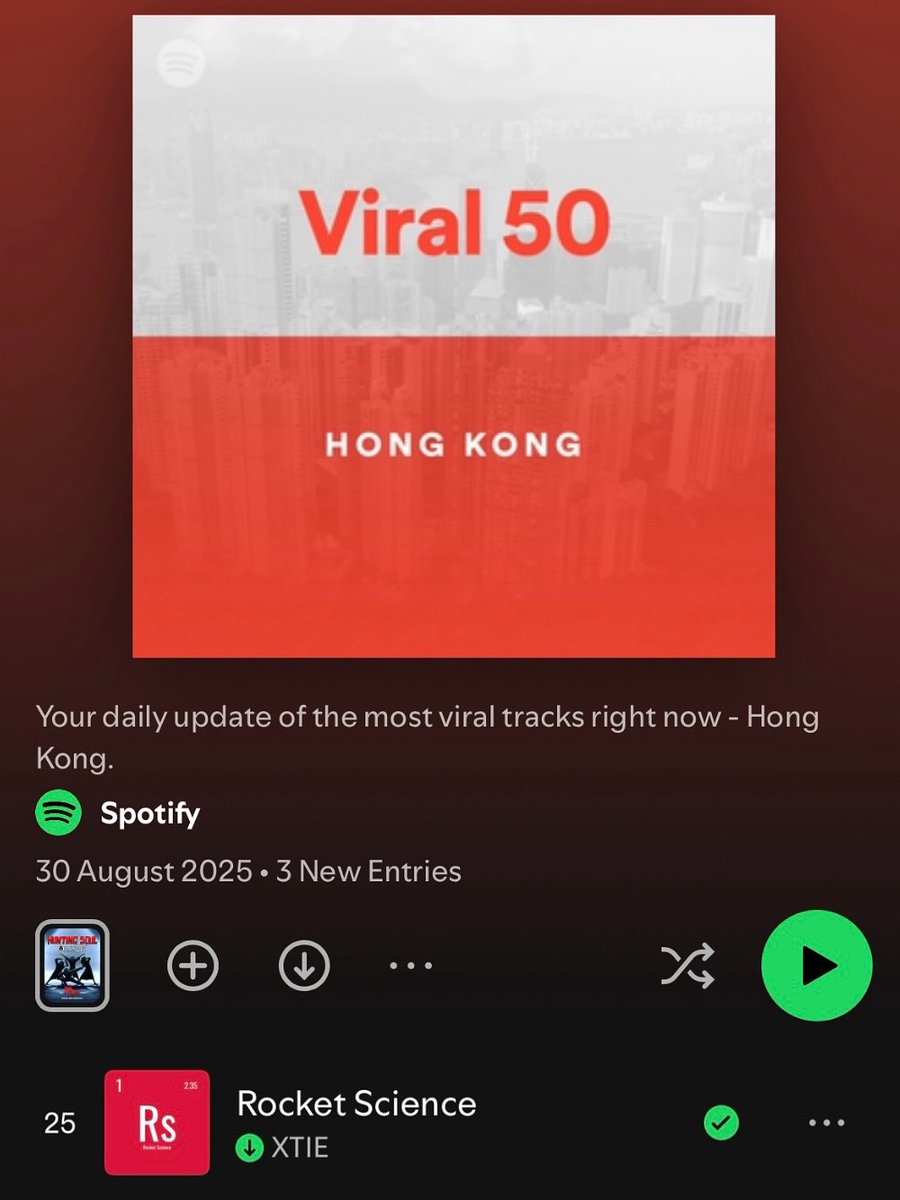 XTIEmusic's tweet photo. "Rocket Science" Made it to Spotify "It's A Hit" !! https://t.co/0Jied8m2tC