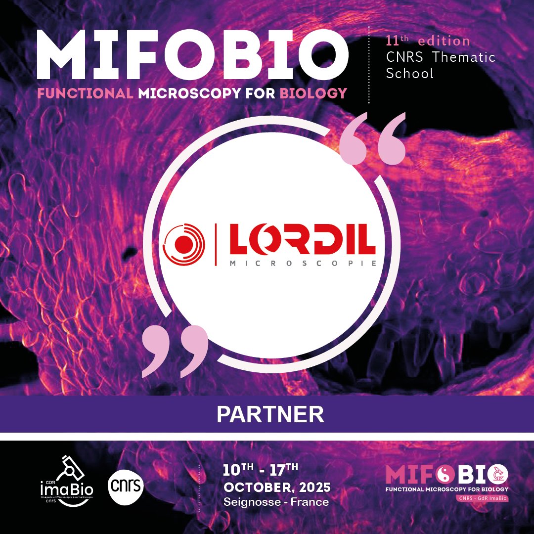 LordilMicro's tweet image. En tant que partenaire du @GDR_ImaBio nous sommes ravis de vous annoncer notre participation à #MiFoBio2025 ! Retrouvez nous dans la salle Trinquet ;)