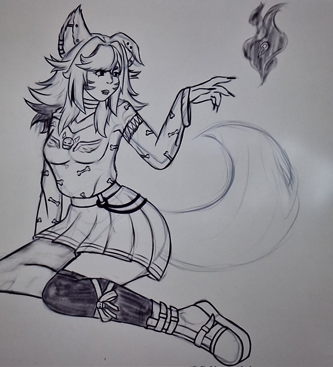 Worked on personal art instead of Shoox yesterday 😔✌️
Gonna fo two sketches of Seox later instead of one

(Still big WIP)