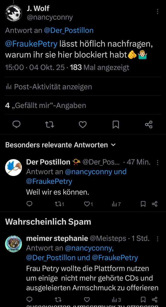nancyconny's tweet photo. @FraukePetry @ImperatorLecter ich hab mal nachgefragt: https://t.co/o32QErIxU9