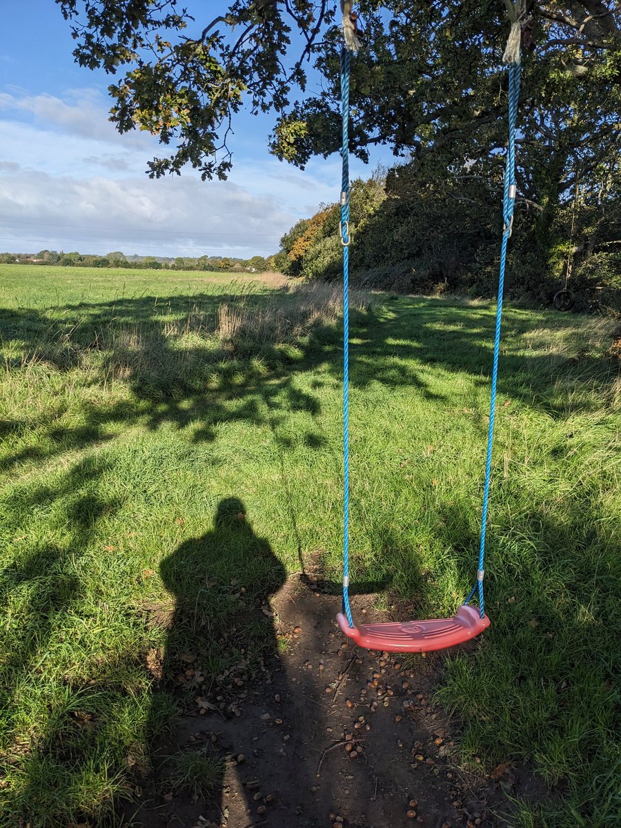 This morning I reverted to my inner child. Passed by my favourite swing with a nice view..