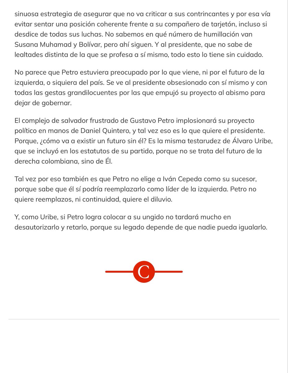 #DiluvioPetrista por <a href="/AnaBejaranoRG/">Ana BejaranoRicaurte</a> El presidente Gustavo Petro anda ocupado en su ingeniería del caos, donde sea que pueda proyectarla. Y la elección de su sucesor no será la excepción. #LosDanieles