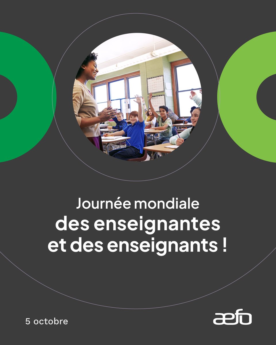 aefo_unite60B's tweet photo. Merci pour tout ce que vous faites, souvent dans l’ombre, mais toujours avec cœur. Que cette journée soit l’occasion de vous rappeler à quel point votre rôle est essentiel et précieux. #journeemondialedesenseignants https://t.co/JlCZQPUv9P