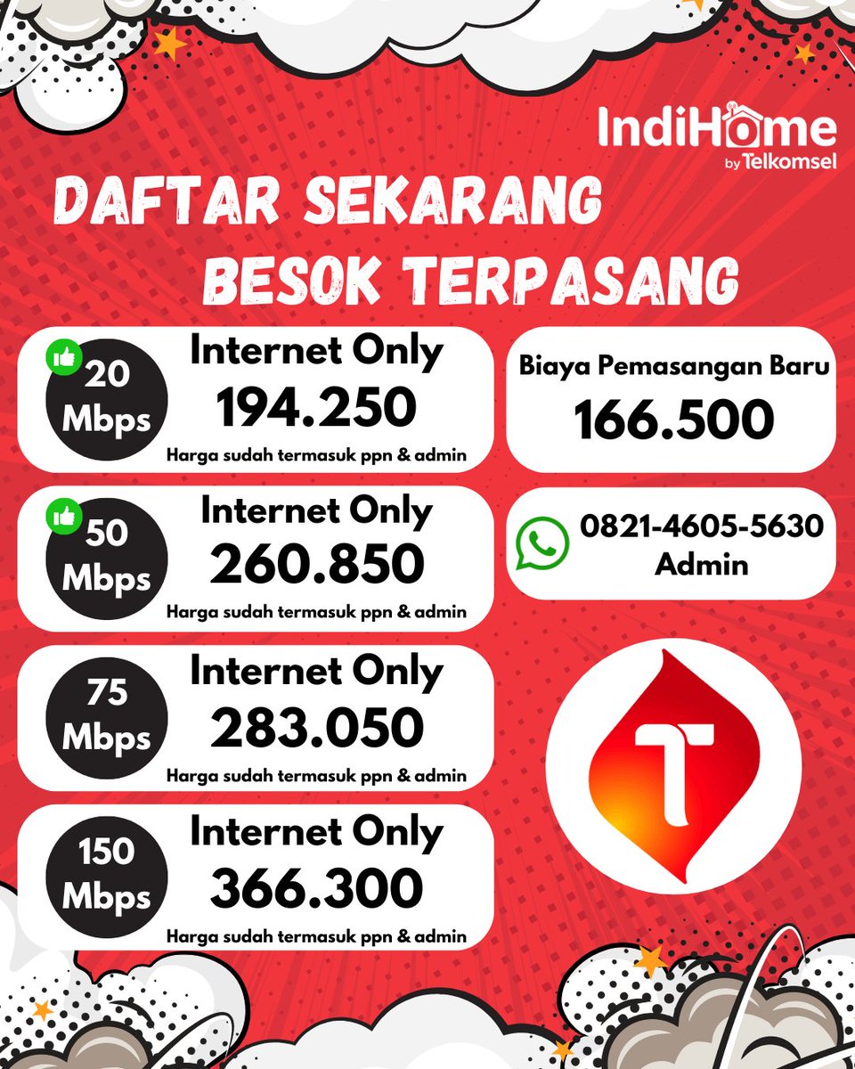 DzikryZalfa's tweet photo. Butuh Wifi yang cepat terpasang ?
Pakai Indihome aja!
Daftar sekarang, Besok terpasang
Hubungi 0821-4605-5630
#wifimalangraya #wifimalang #promowifimalang #mahasiswamalang #kosmalang #kontrakanmalang https://t.co/4vk7Zl99Qb
