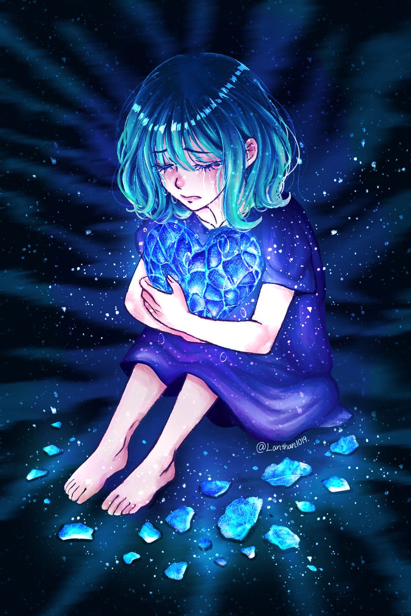 Lanthan1019's tweet photo. 💙失くした心💙

#イラスト #絵描きさんと繋がりたい #オリジナルイラスト
#デジタルイラスト #創作 #art  #illustration 
#drawing #artistoninstagram #artwork #失くした心 #感情の絵 
#悲しみのアート #青の世界 #静寂の中で 
#儚い #孤独  #涙の中で 
#幻想イラスト #emotionart #melancholyart https://t.co/n5XEJXufzO