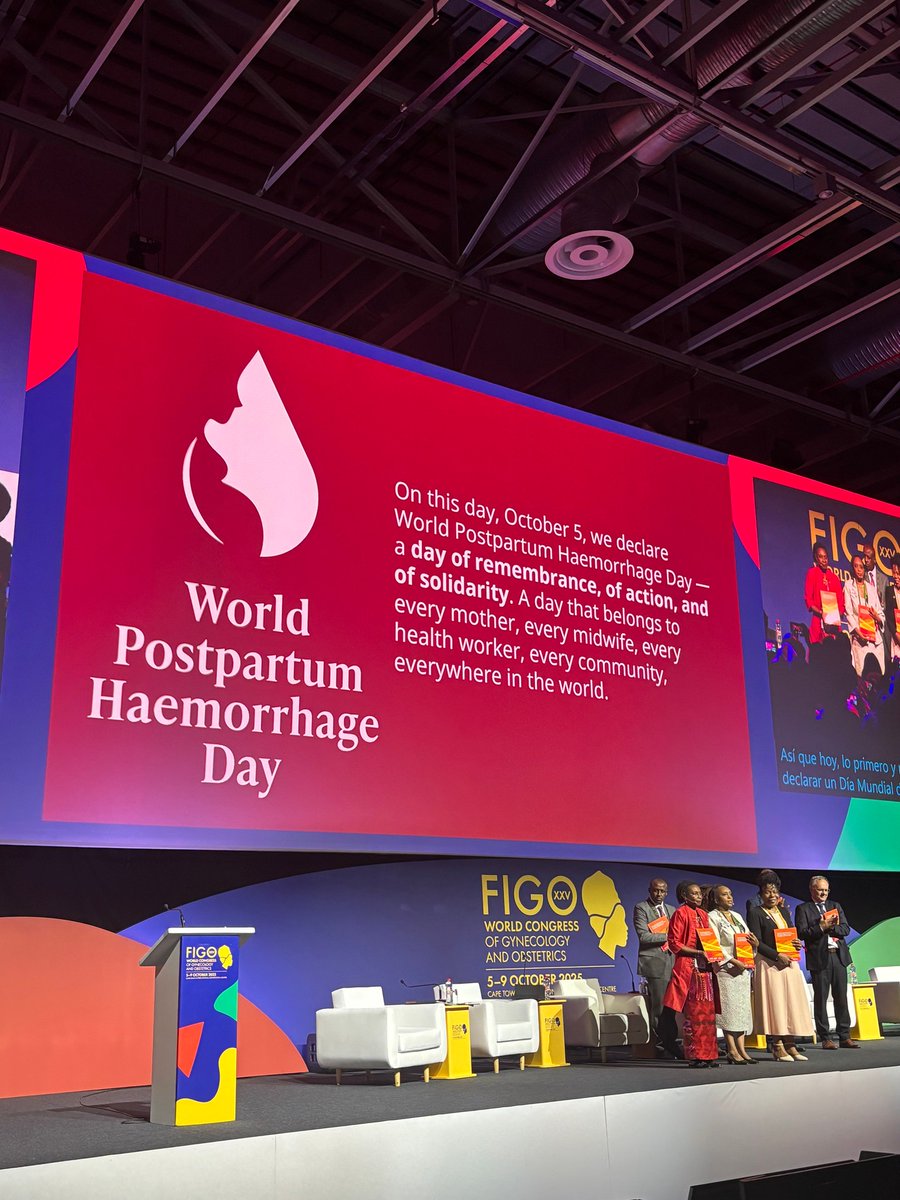 🌟5th October declared as World PPH Day at the FIGO Congress ongoing in Cape Town.
Every year, thousands of women lose their lives to postpartum haemorrhage — though it’s preventable and treatable.
#ECSACOG remains committed to stronger health systems and care for every woman.