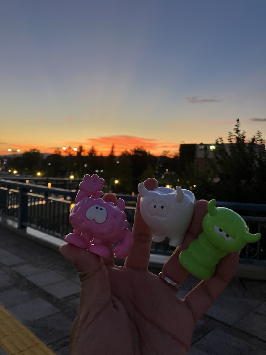 shuminuma_c_tim's tweet photo. 回したー✨思ってたより大きくて良い感じ💕夕焼けもキレイ🌆
#ガチャガチャ 
#BODEMON https://t.co/9xv5a7G0Mj