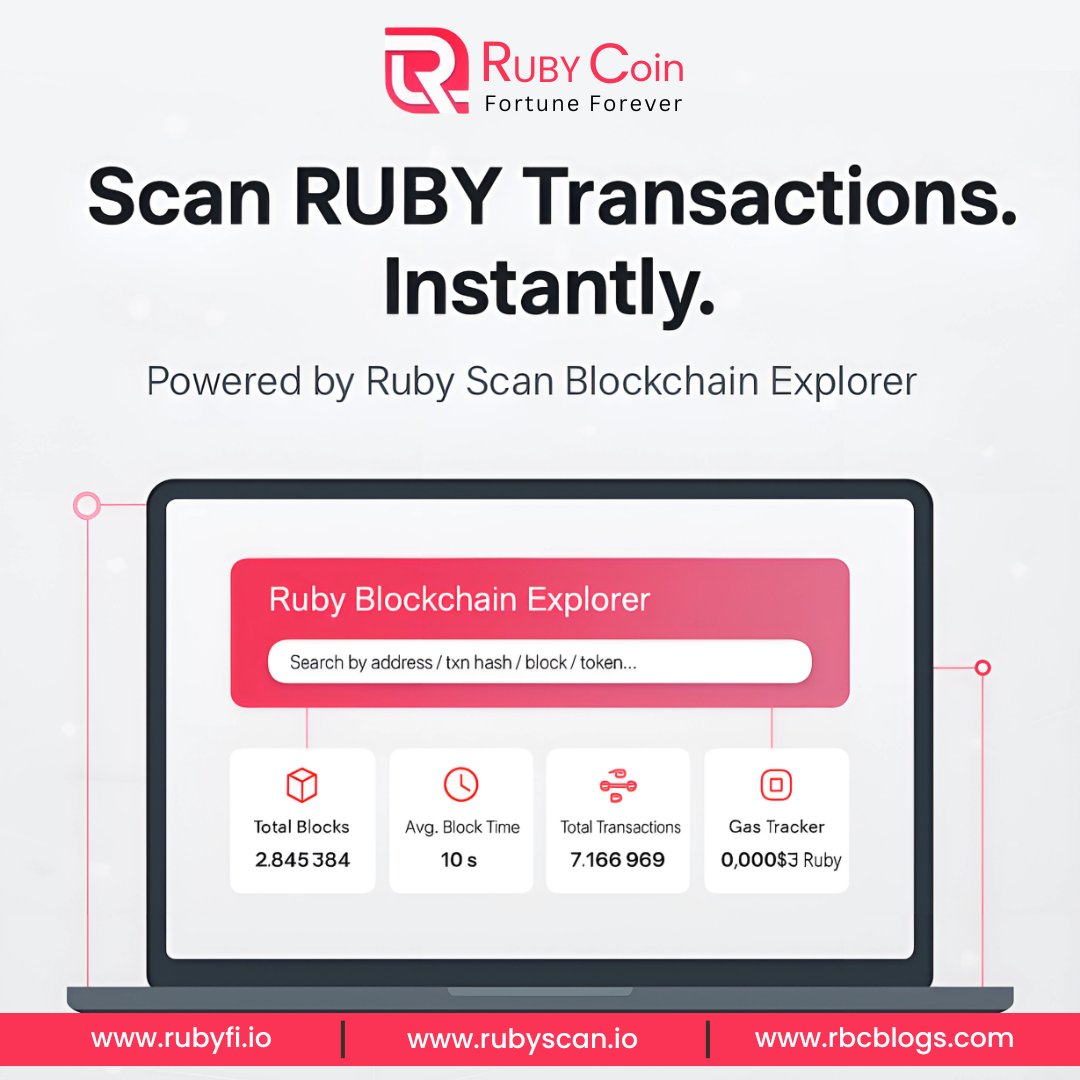 rubywebcast's tweet image. Join the Ruby Coin Community on Telegram - t.me/rubyciunoffical
#Rubyscan #RubyBlockchain #RubyCoin #Cryptocurrency