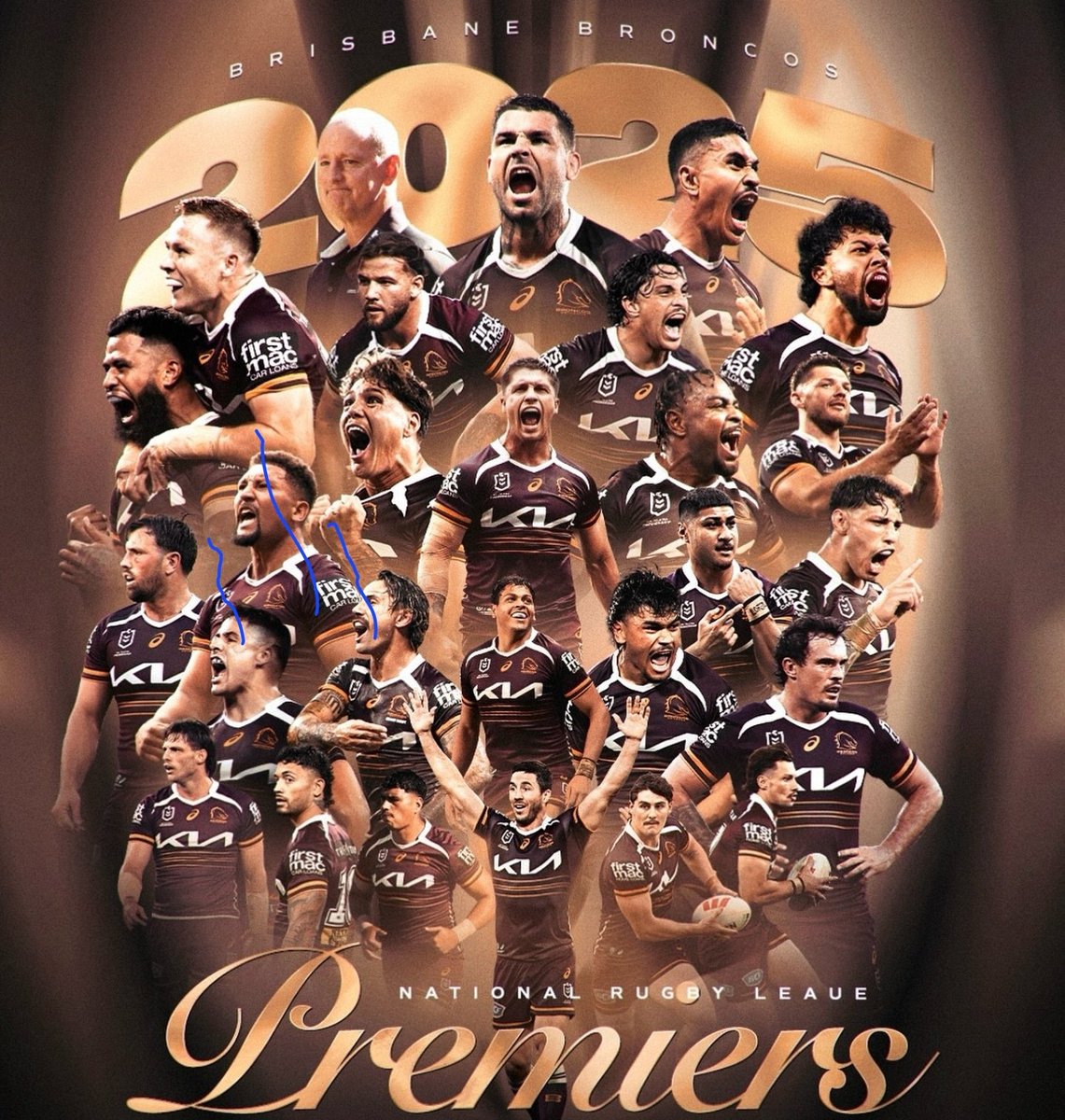 Stephen45543301's tweet photo. Congratulations to our Champion @brisbanebroncos NRL Grand Final Champions 2025!! https://t.co/bAcKeNECMk