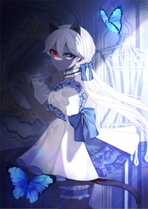#oc #illustration と或る猫の赤い秘密