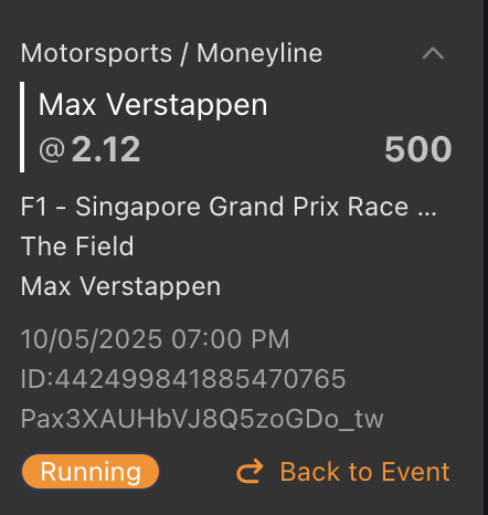 luckyren8's tweet photo. F1 Pick

5U Verstappen to win @ 2.12 https://t.co/qAy3DXEe0M