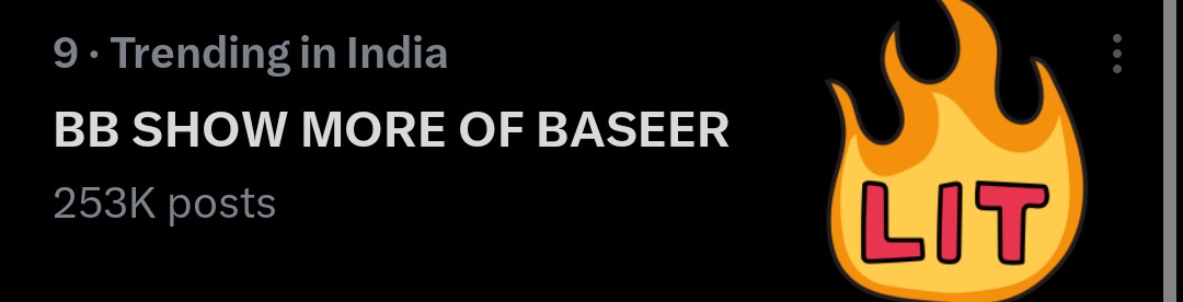 Mog_Faiz's tweet photo. We are completely 250K+ tweets 🔥
BB SHOW MORE OF BASEER 
#BaseerAli #BiggBoss19 https://t.co/w8It6dFPE6