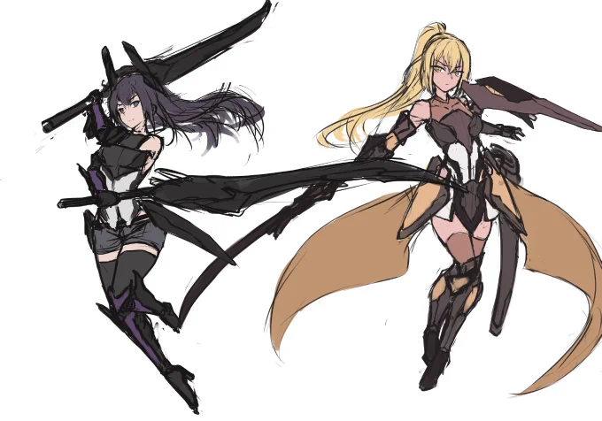 コミケに出る予定のキャラデザラフ