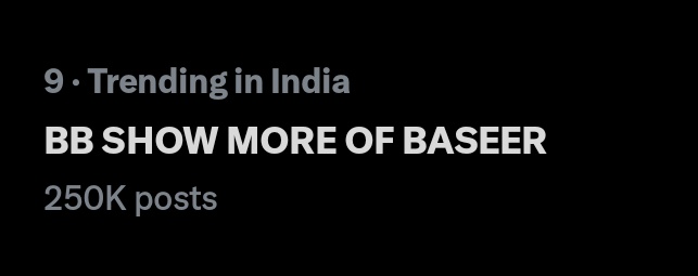 enocint_boy's tweet photo. 250k tweets done and dusted ✓

BB SHOW MORE OF BASEER https://t.co/IPTFsdPNOA