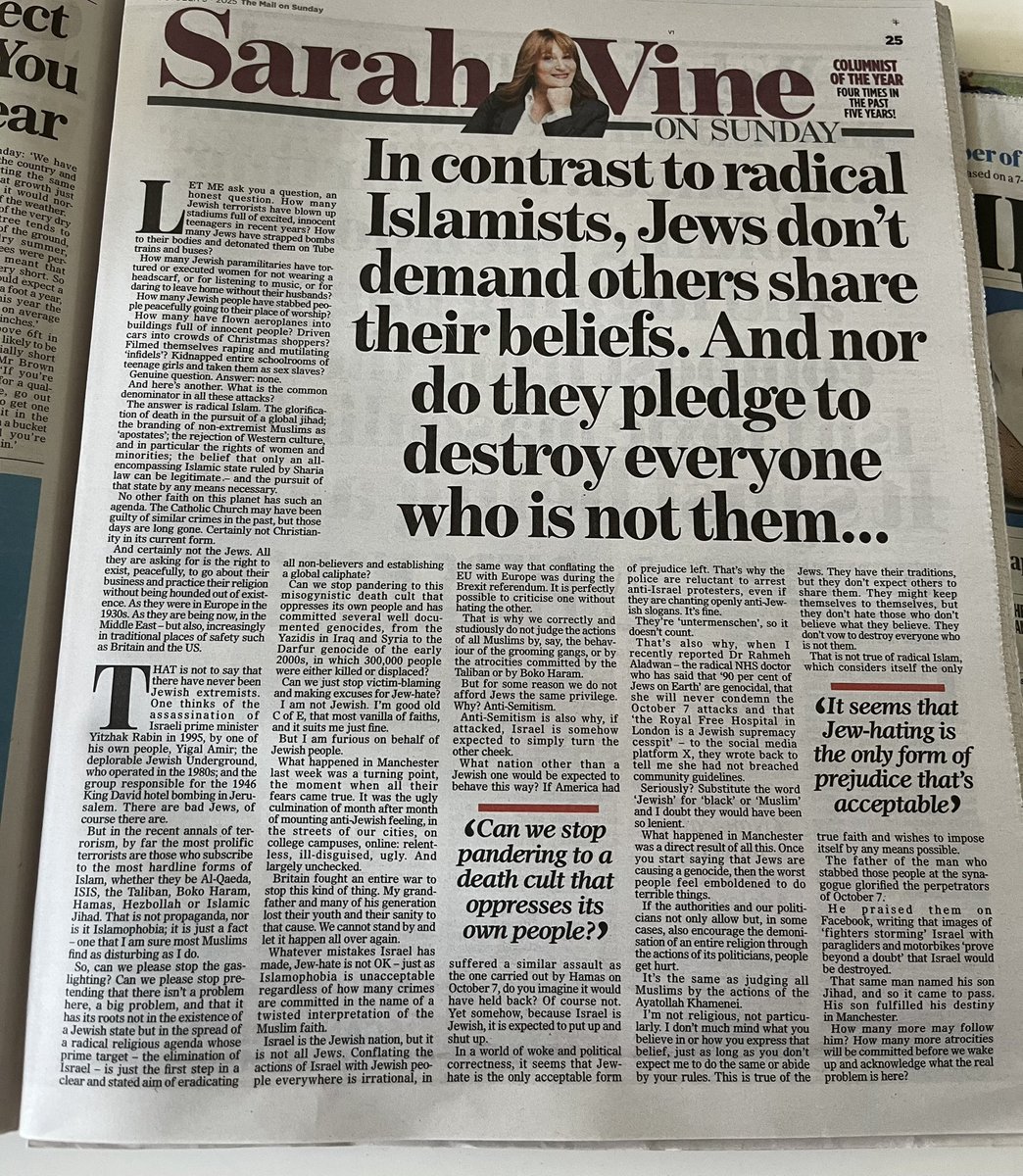 ‘So, can we please stop the gas-lighting? Can we please stop pretending that there isn't a problem here, a big problem, and that it has its roots not in the existence of a Jewish state but in the spread of a radical religious agenda whose prime target - the elimination of all