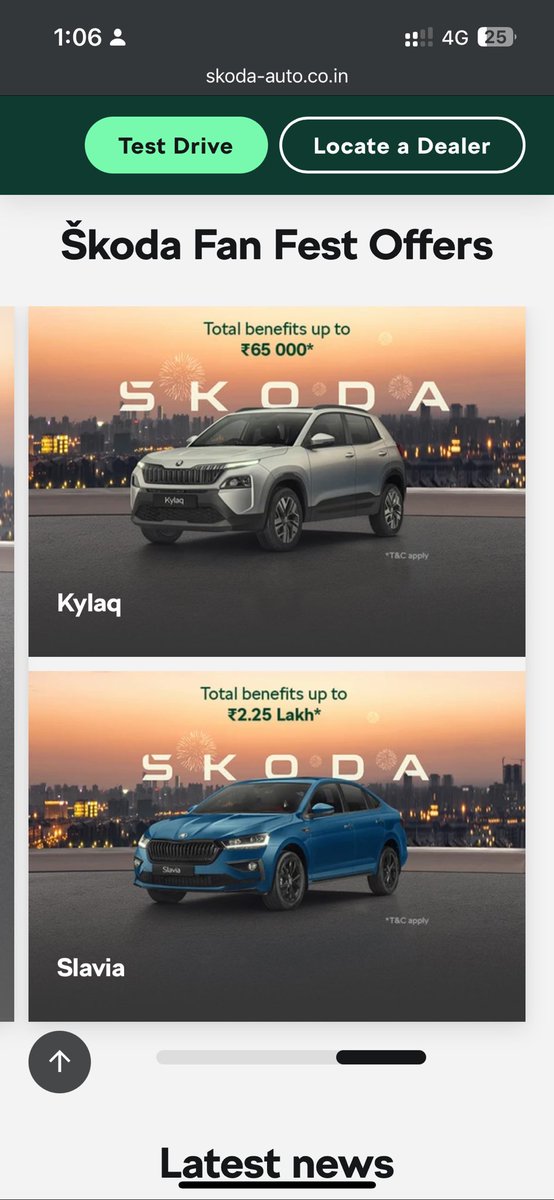 rupesh_manickam's tweet photo. @volklub Could you please help me the details of the below Fan Fest offer for Kylaq. None of the dealer in my city is aware about this. Infact they are claiming that Škoda have reduced the Benefits from INR 50,000 to INR 20,000. @SkodaIndia #Kylaq https://t.co/OFuM0K9OIW
