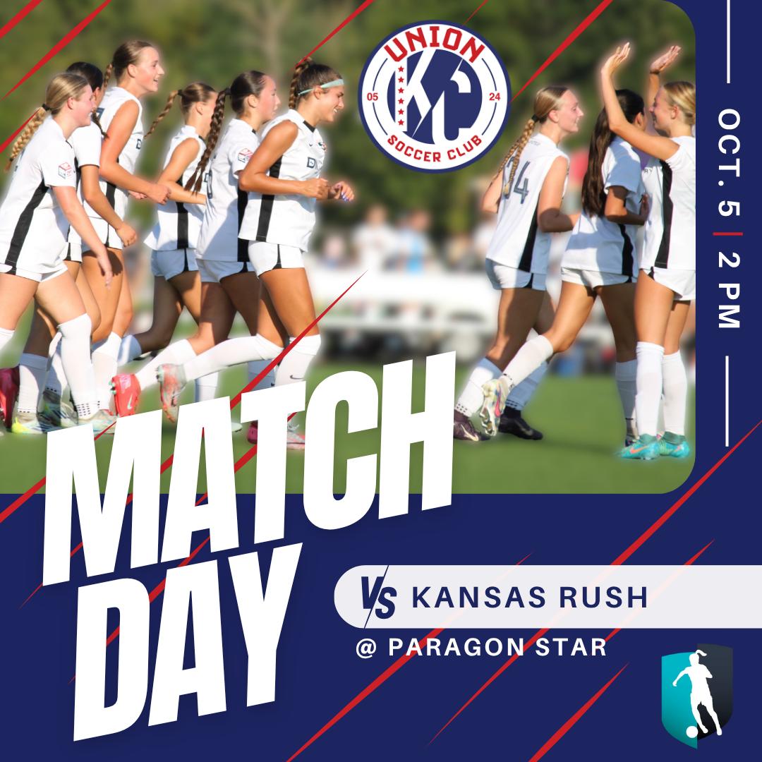 UNIONKC_ASP_09G's tweet photo. Wrapping up the weekend with another exciting GA Aspire League matchup.

🆚️ Kansas Rush
⏰️ 2:00 pm
📍 Paragon Star Sports Complex, Field 2

@unionkcsoccer @GAcademyLeague
@ImCollegeSoccer @ImYouthSoccer @HSSoccerKC  @TopDrawerSoccer @PrepSoccer https://t.co/ub8DE1x6Ut