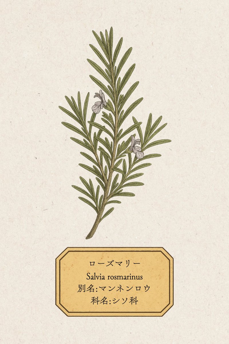 🌿今日の香りの豆知識

ローズマリー精油は
ミノキシジル（育毛成分）と同等レベルの効果を示した研究が近年話題に💆🏻‍♀️✂

頭皮の血流を促し、
毛乳頭細胞の活性を助ける作用が確認されています✨️

毛根の活力を取り戻す「再生の精油」でもあります🌿

#ローズマリー #精油 #香りの豆知識