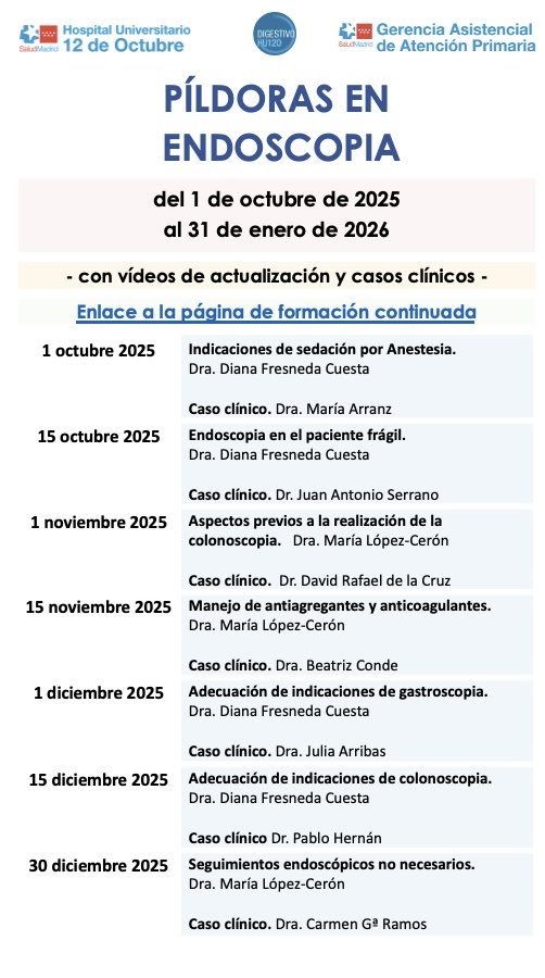 Aparato Digestivo H.U. "12 de Octubre" tweet media