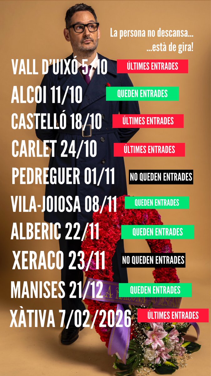 Este és el calendari -actual- d’actuacions. Què noteu?