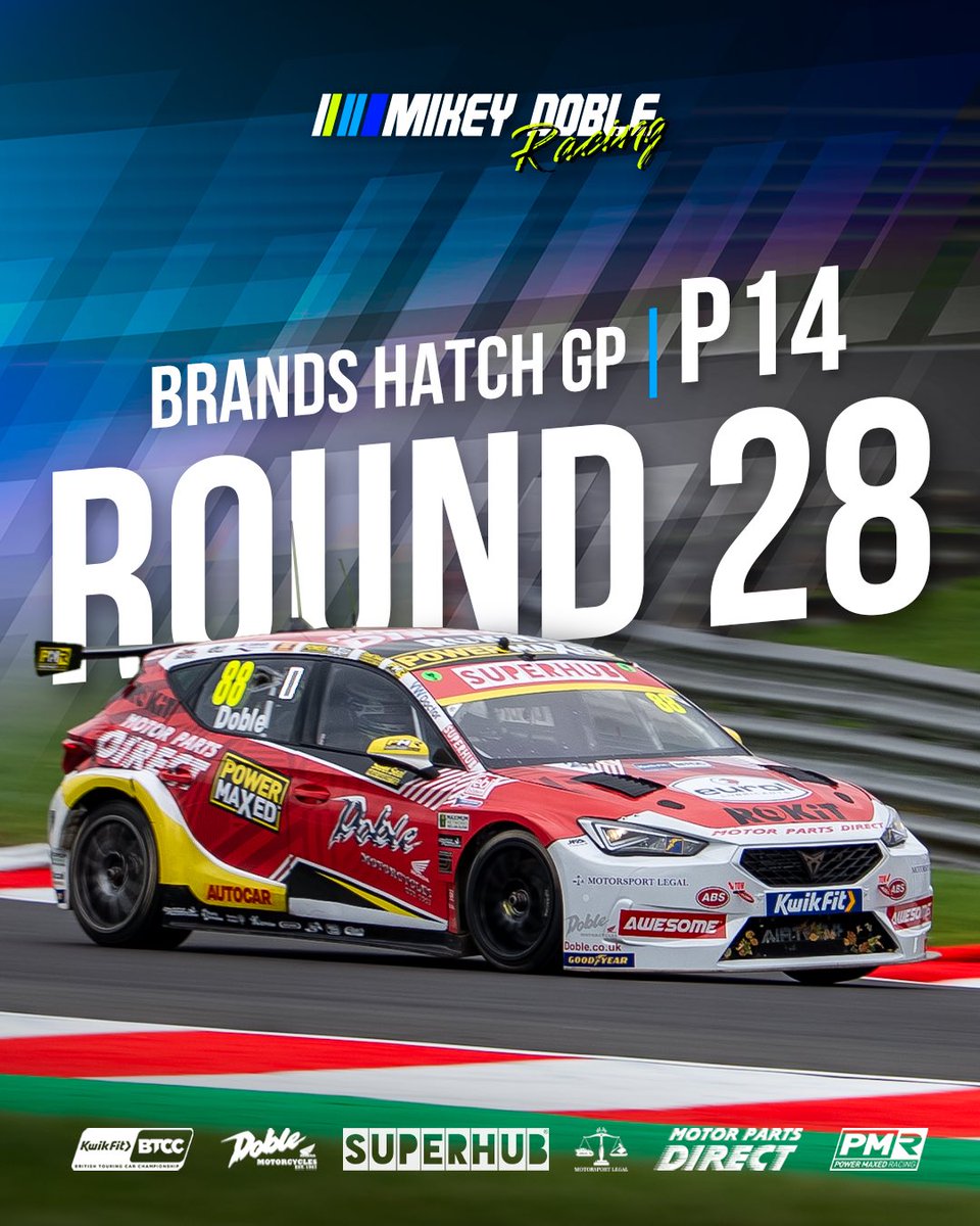 MikeyDoble's tweet image. That’s a P14 for Round 28 at Brands Hatch GP

@DobleHonda @BTCC @MotorPartsDir @wearesuperhub @UKPMR 

#BTCC #88ARMY #BrandsHatch #Motorsport #TouringCars