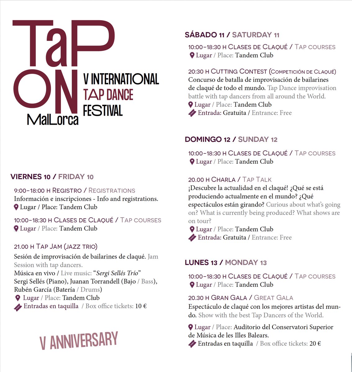 🚀 Tap On MALLORCA - Festival Internacional de Claqué -  10 al 13 de Octubre!!! - mailchi.mp/e4517f726e49/t…