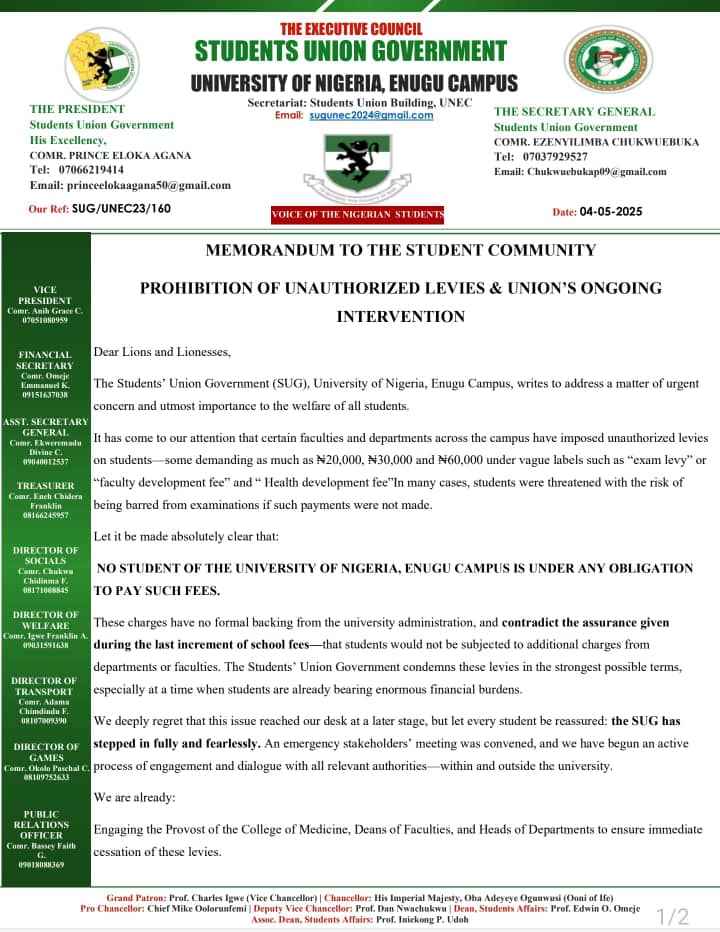 College Of Medicine UNEC (Students) tweet media