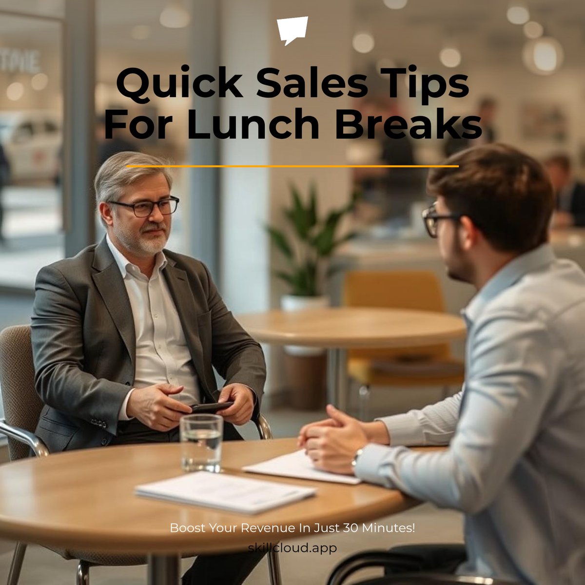 skillcloud's tweet image. Boost your sales during lunch! 🥗💼 Make the most of your hour with smart strategies. 🍊✨

#SkillCloud #Microlearning #CareerBoost #BusyPros #LearnOnTheGo #SkillUp #WorkSmart #RolePlayReady #BiteSizedLearning #ProSkills #TimeEfficient #CareerGrowth #MobileLearning