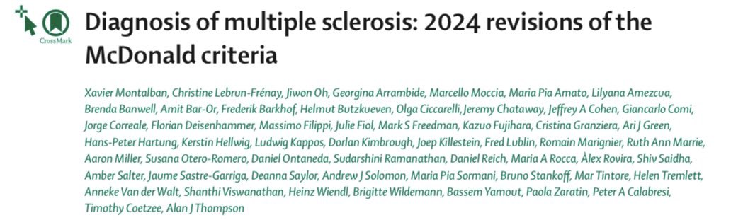 🆕‼️Resumen de las 𝘯𝘰𝘷𝘦𝘥𝘢𝘥𝘦𝘴 que integran los ✨𝗰𝗿𝗶𝘁𝗲𝗿𝗶𝗼𝘀 de 𝗠𝗰𝗗𝗼𝗻𝗮𝗹𝗱 𝟮𝟬𝟮𝟰✨, publicados el pasado sept ‘25 en Lancet Neurology, que aceleran⏩/simplifican el diagnóstico de 𝘦𝘴𝘤𝘭𝘦𝘳𝘰𝘴𝘪𝘴 𝘮𝘶́𝘭𝘵𝘪𝘱𝘭𝘦 (EM) manteniendo la especificidad🎨🎬