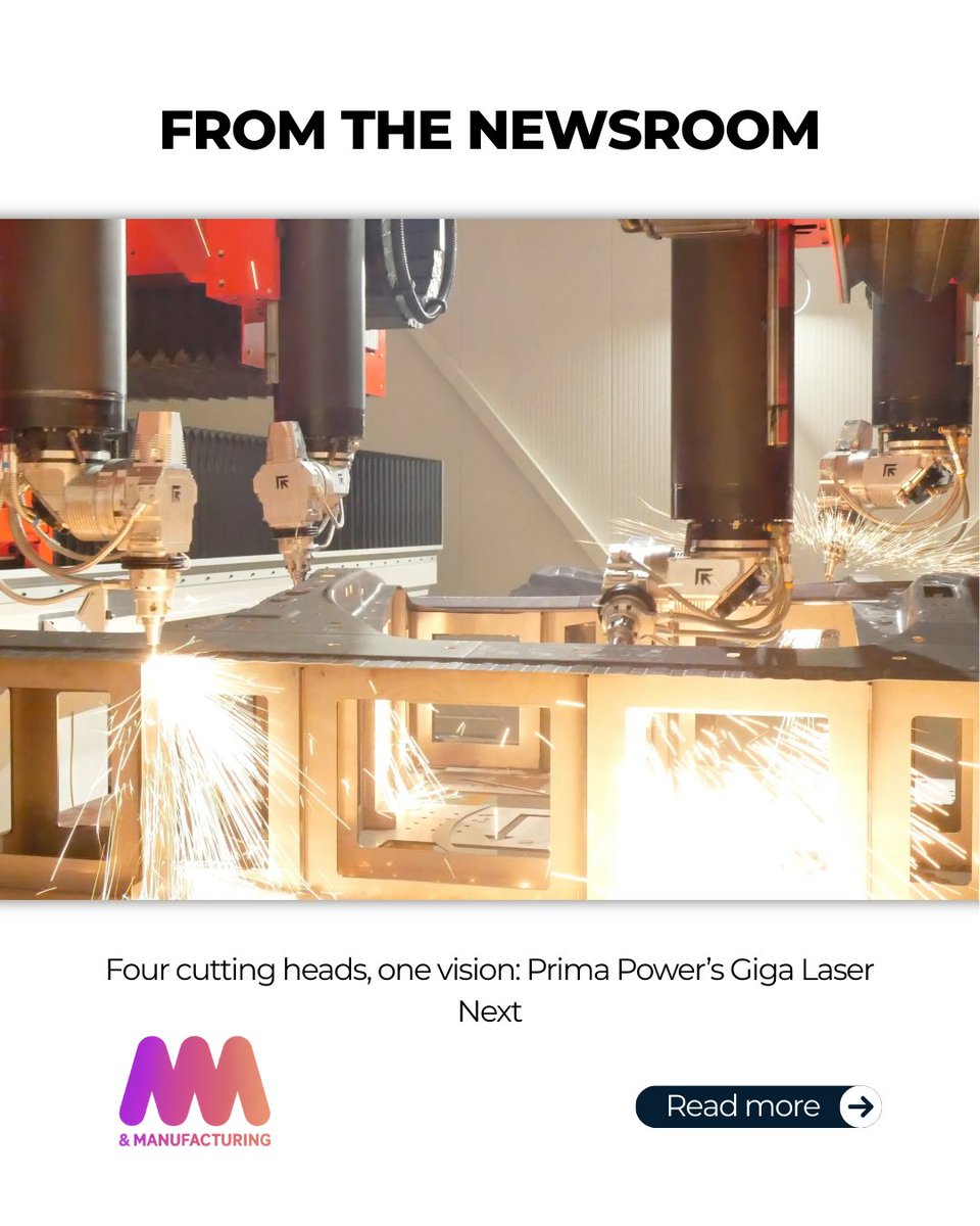 ukmfg_news's tweet image. Prima Power has launched the Giga Laser Next. A game-changer for 3D laser cutting in EV production ⚡️
With 4 laser heads cutting simultaneously on a single part, it’s built for giga-factories and giga-presses.

🔗 lnkd.in/dCHBkYna

#PrimaPower #LaserCutting #EVproduction