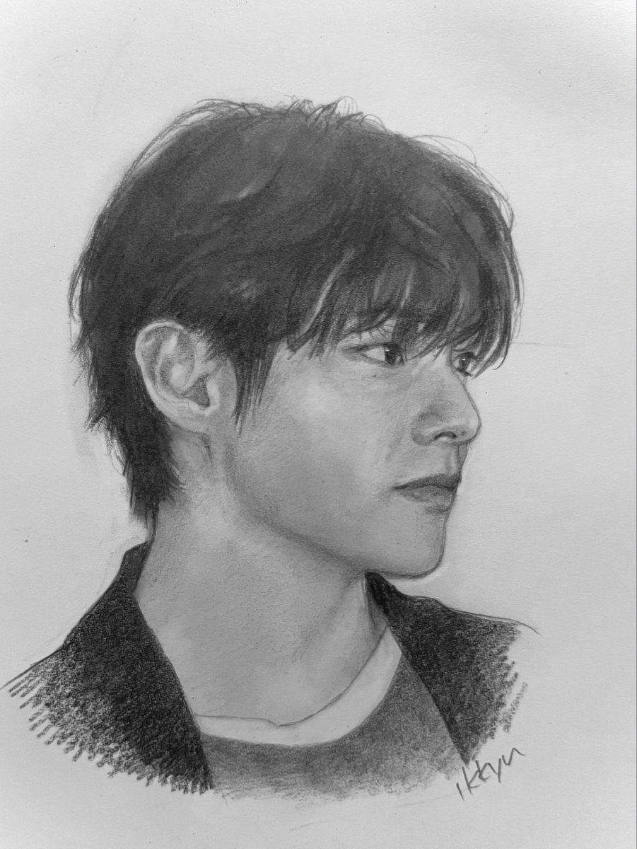 ikkyu72's tweet image. #鉛筆画
#kimtaehyun 
#btsfanart 
#Pencildrawing 
#テテ