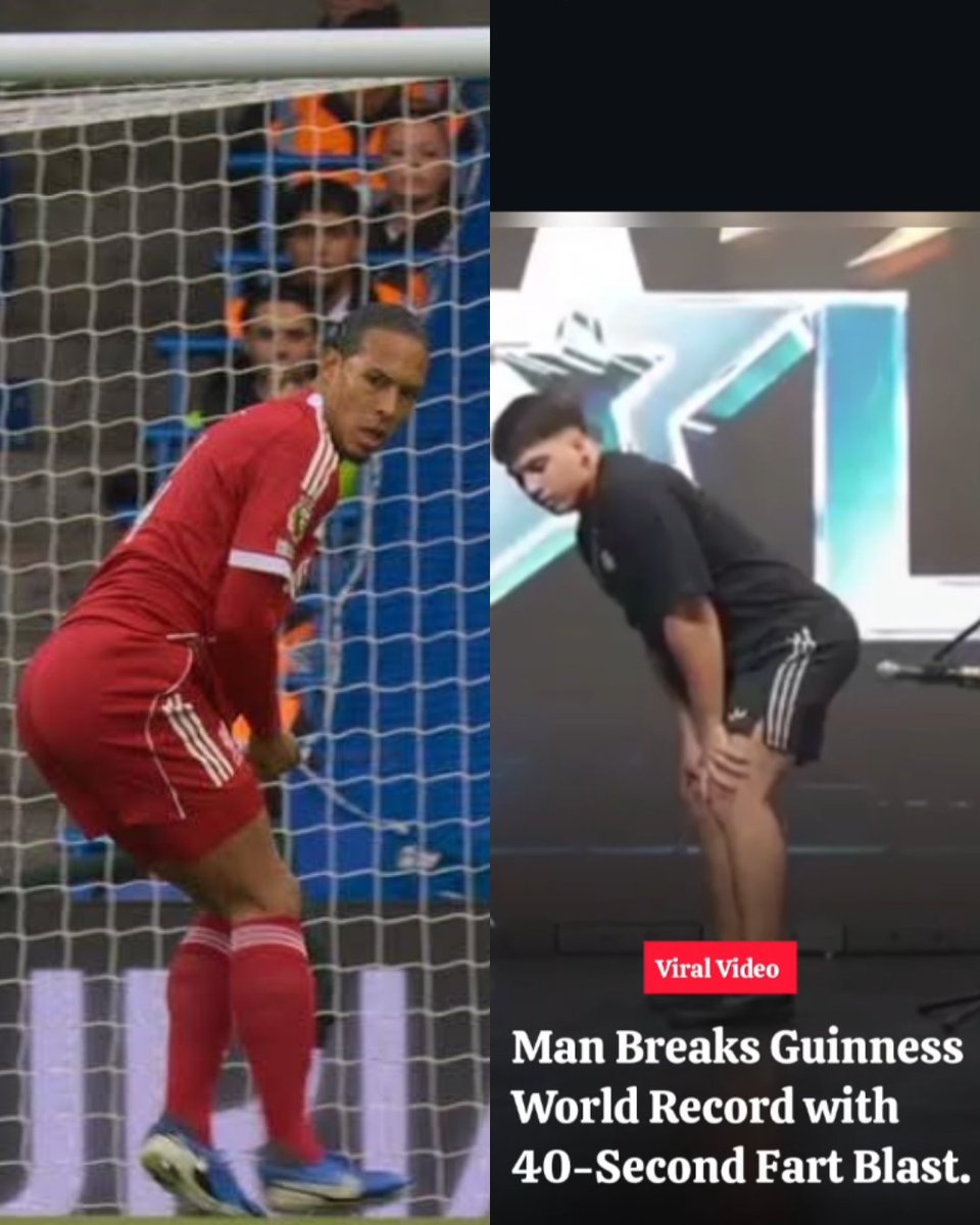 Virgil letting one rip whilst Caicedo let one rip