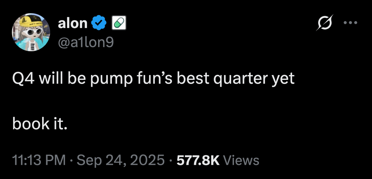 0xChainMind's tweet photo. 🚨RUMOR:

ALON CONFIRMED $PUMP AIRDROP IN Q4

BIGGEST SOLANA MEMESEASON IS COMING https://t.co/vp6126rYiI