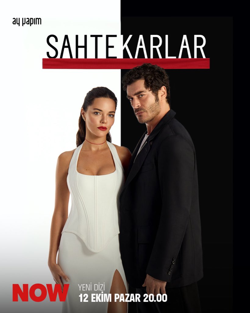 "Bu hikayede herkes yalancı!" sloganıyla bütün dikkatleri üzerine çeken ve merakla beklenen #Sahtekarlar dizisinin #BurakDeniz ve partneri Hilal Altınbilek'in yer aldığı ince detaylara sahip çarpıcı afişi yayınlandı.🔥

Sahtekarlar 12 Ekim Pazar 20.00’de <a href="/nowtvturkiye/">NOW</a>’de!🌪️