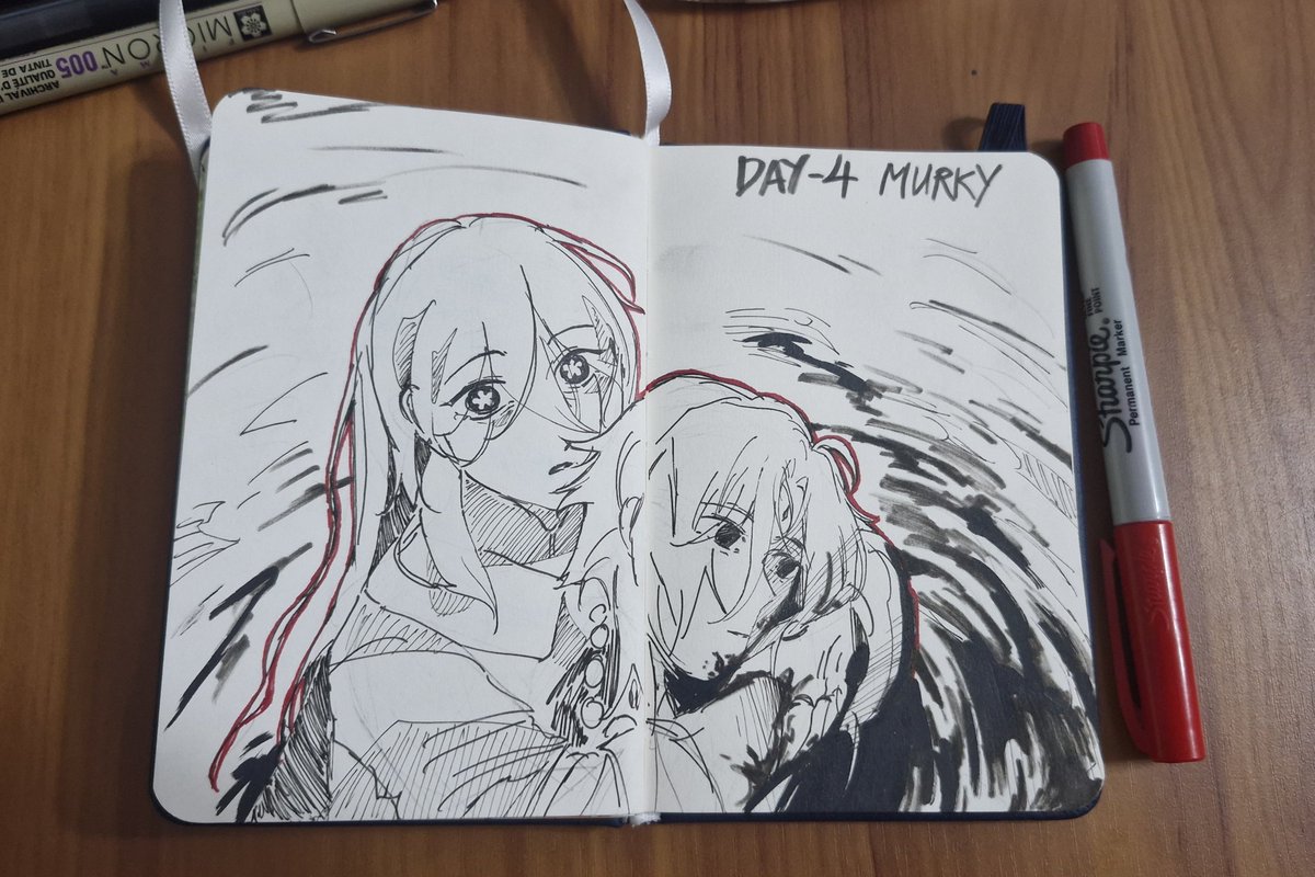 #inktober2025 Day 4-Murky #huxiao