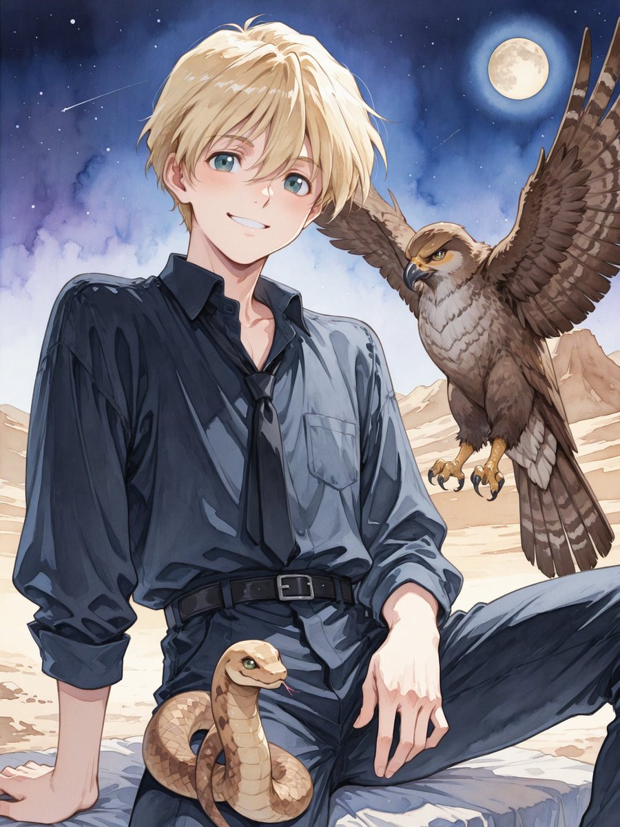 やぁ、かなり夜は涼しくなったね
砂漠の夜は寒いんだよ

カトル | Moonlight Image1/5
ガンダムW GundamWing