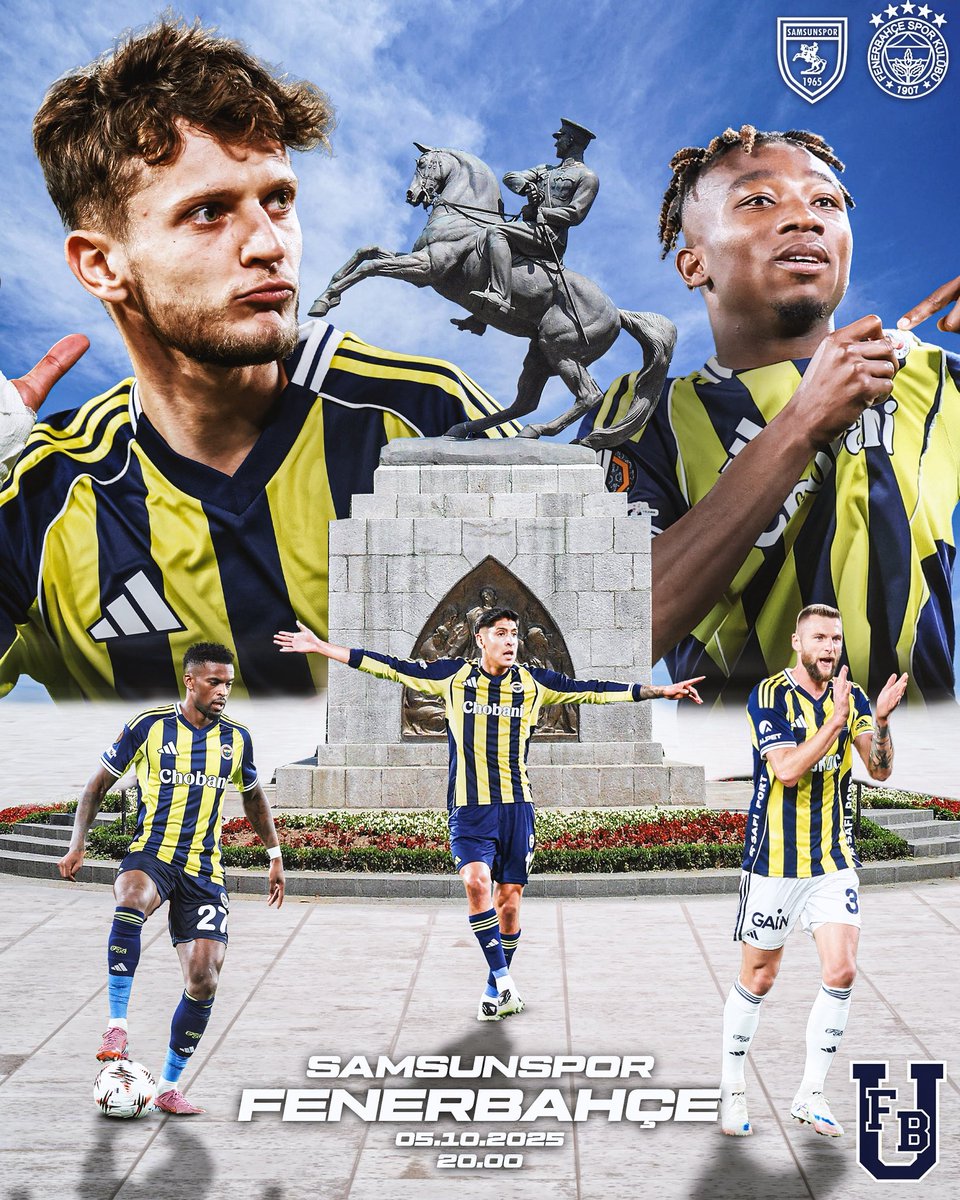 🏆 Trendyol Süper Lig
⚽️ Samsunspor - Fenerbahçe
🏟 Samsun 19 Mayıs Stadyumu
🕤 20:00
#FenerinMaçıVar