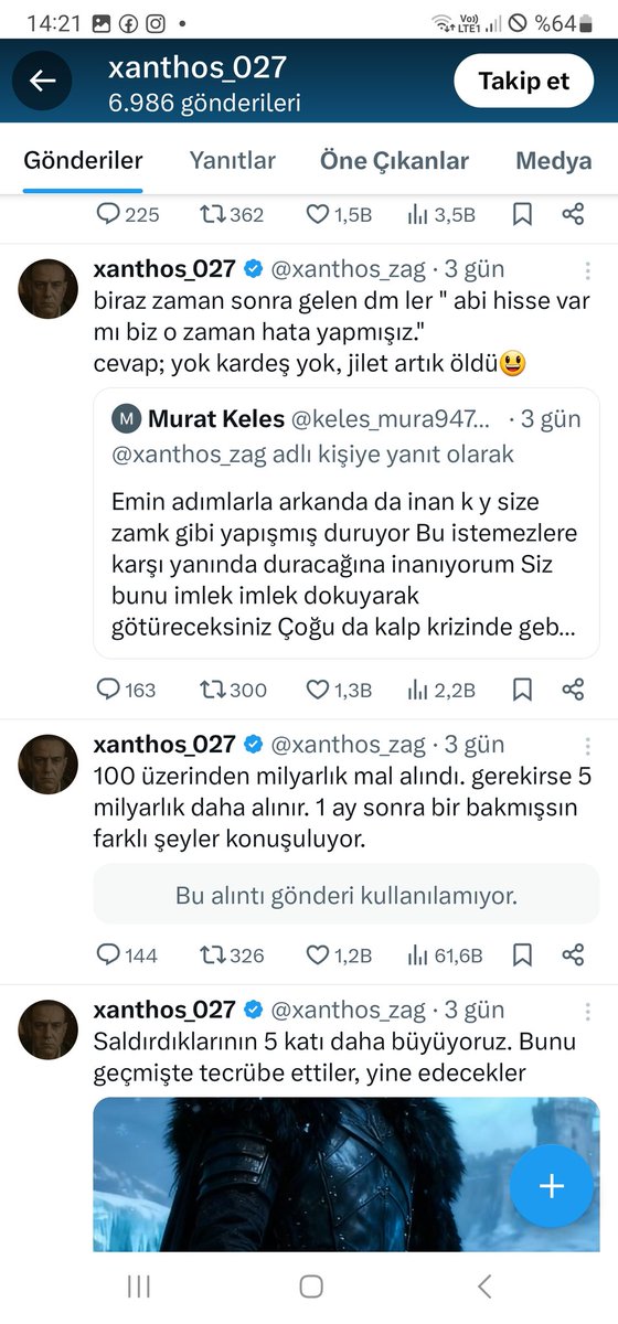 BORSAHABER51's tweet photo. #derhl #emkl 100 milyar mal aldık diyen şahıs çete lideri fötö pkk parasınımı yönetiyor 2022 batım diyen çete lideri hangi patronlarla anlaştığını idaa ediyor sosyal medya bizim le olan hesaplar dedi başk @altinhisseler @gumushisseler sohbet odası niye açtı çete ye @TC_icisleri https://t.co/iaOtgUdEsh