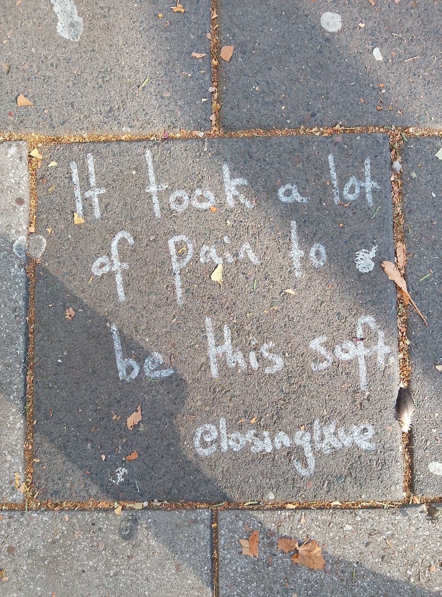 DevonGreen18493's tweet image. I spotted this on the pavement today. This resonated with me. Thanks to the author. 
#poet #poetry #words #poem