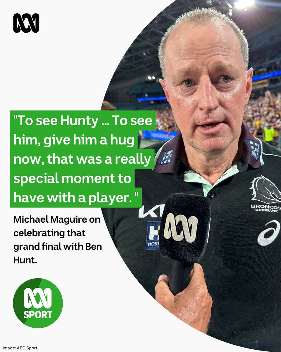Madge was elated, but he got emotional when we asked him about the players, and one in particular.

Hear every NRL game live and ad-free on the ABC listen app: abc.net.au/news/sport/aud…
Live blog: ab.co/4gXKAbB

#NRLGF