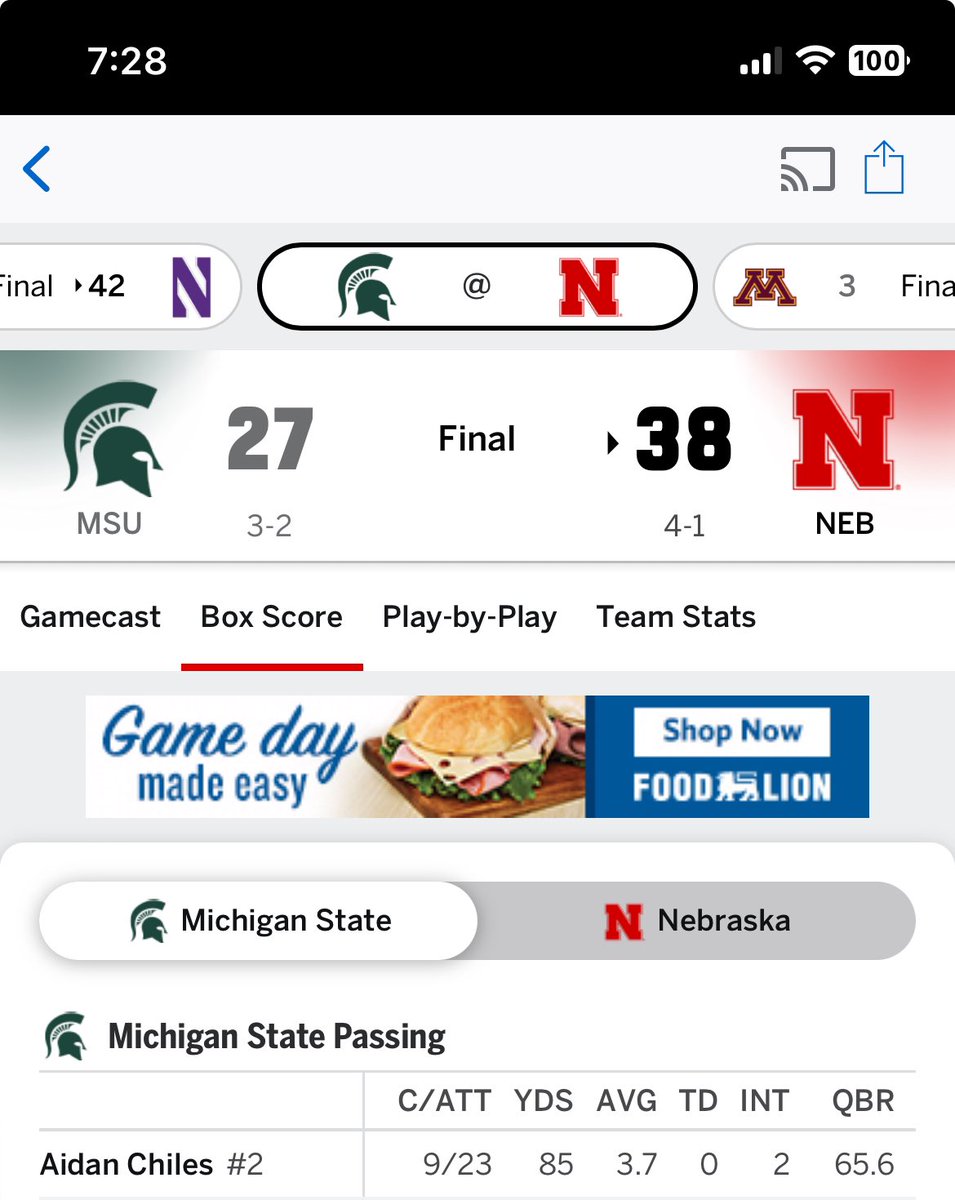 MannyDuncanberg's tweet photo. @daily_msu Great performance from Chiles https://t.co/t6RPXsU30V