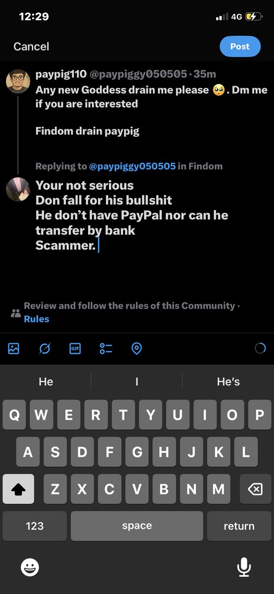 TheeSugarGalore's tweet photo. Don’t fall for this scammer cunt he is not a real paypig.
#fakepaypig #troll #timewaster https://t.co/R1RciIlrTF