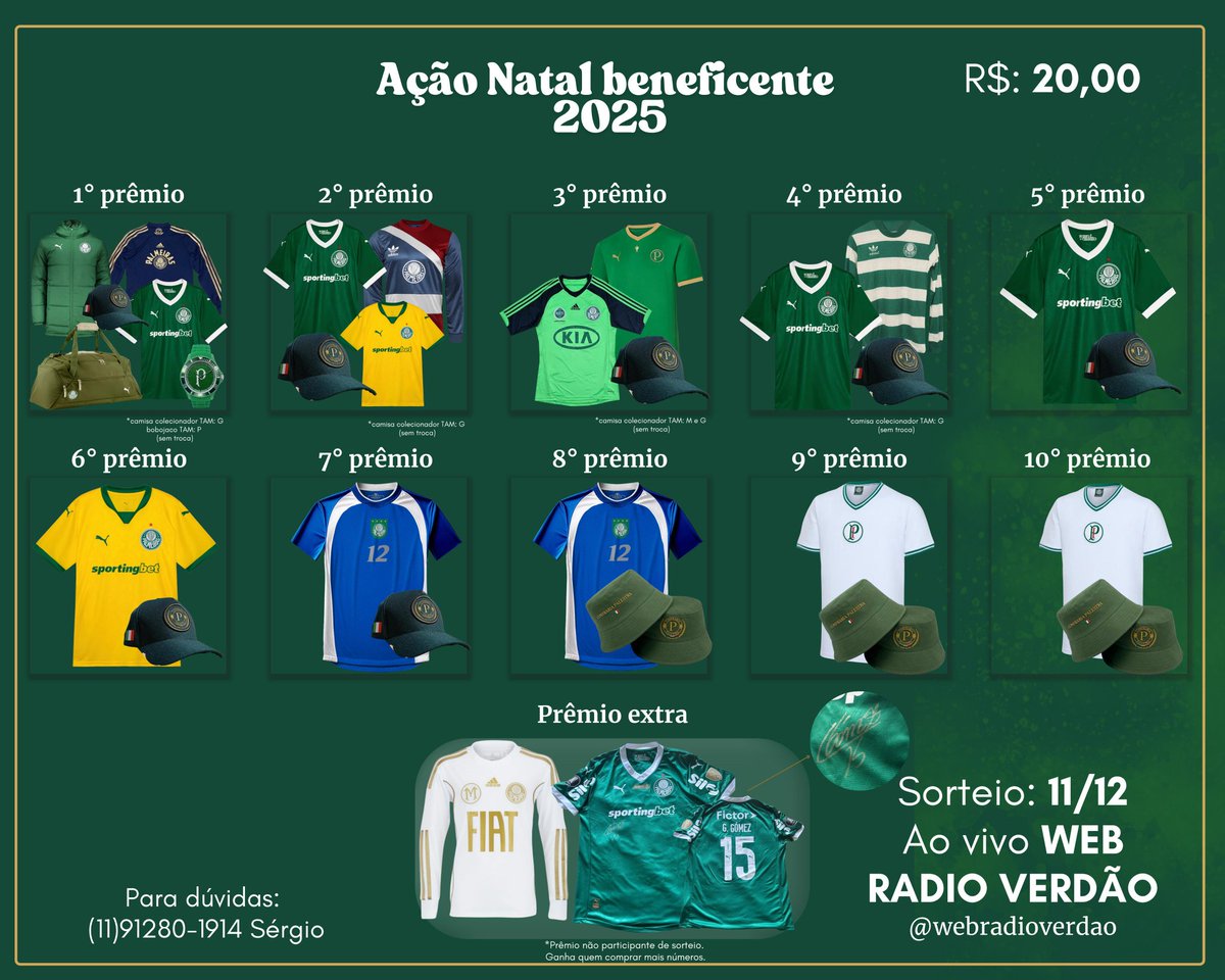 SERGIOSEPSEP2's tweet image. Bom dua rapaziada! 

Que seja um otimo dia para nós 

E vms quem puder ajudar com a rifa, 1 número ja ajuda demais e de um em um completamos e conseguiremos ajudar muita gente 

Alem dos prêmios serem bons demais 

apprf.com/acaonatal2025